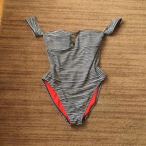 Brand new Holister bathing suit sz LG blue n white